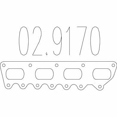 Mts 02.9170 Exhaust pipe gasket 029170