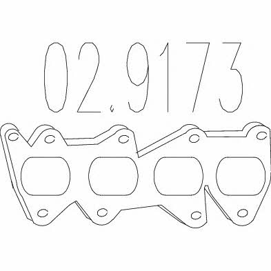 Mts 02.9173 Exhaust pipe gasket 029173