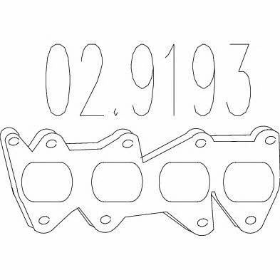 Mts 02.9193 Exhaust pipe gasket 029193