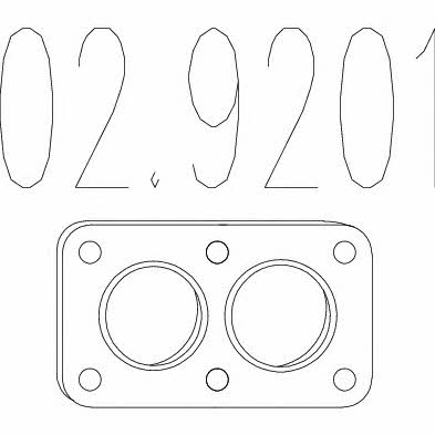 Mts 02.9201 Exhaust pipe gasket 029201