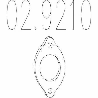 Mts 02.9210 Exhaust pipe gasket 029210