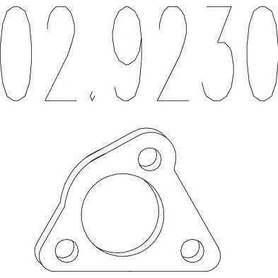 Mts 02.9230 Exhaust pipe gasket 029230