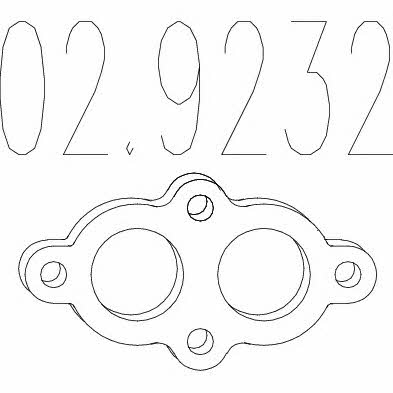 Mts 02.9232 Exhaust pipe gasket 029232