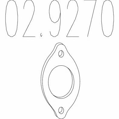 Mts 02.9270 Exhaust pipe gasket 029270