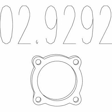 Mts 02.9292 Exhaust pipe gasket 029292