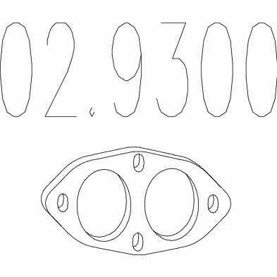Mts 02.9300 Exhaust pipe gasket 029300