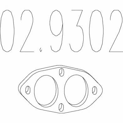 Mts 02.9302 Exhaust pipe gasket 029302