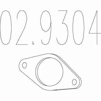 Mts 02.9304 Exhaust pipe gasket 029304