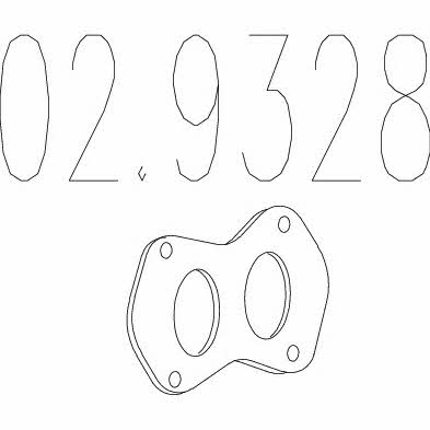 Mts 02.9328 Exhaust pipe gasket 029328