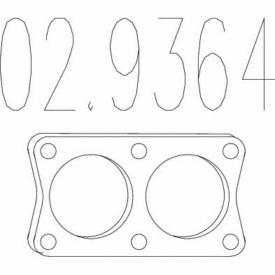 Mts 02.9364 Exhaust pipe gasket 029364