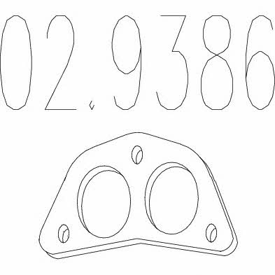 Mts 02.9386 Exhaust pipe gasket 029386