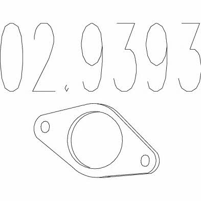 Mts 02.9393 Exhaust pipe gasket 029393