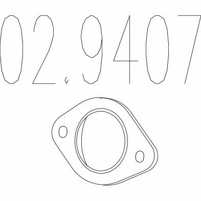 Mts 02.9407 Exhaust pipe gasket 029407