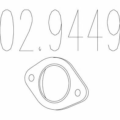 Mts 02.9449 Exhaust pipe gasket 029449