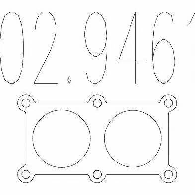 Mts 02.9461 Exhaust pipe gasket 029461