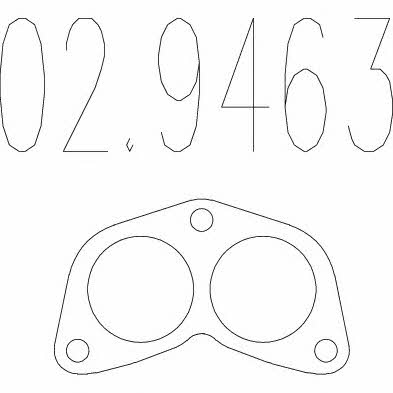 Mts 02.9463 Exhaust pipe gasket 029463
