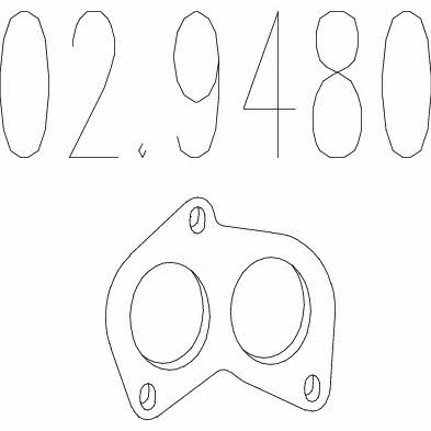 Mts 02.9480 Exhaust pipe gasket 029480
