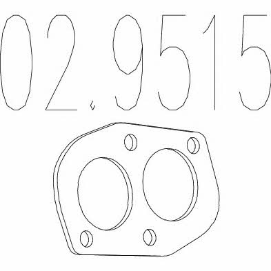 Mts 02.9515 Exhaust pipe gasket 029515