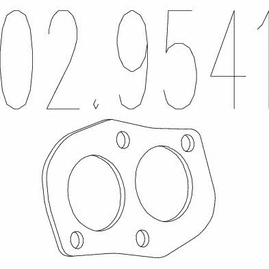Mts 02.9541 Exhaust pipe gasket 029541