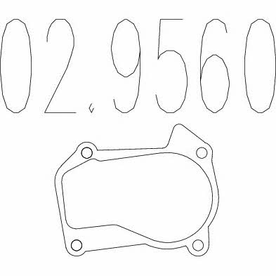 Mts 02.9560 Exhaust pipe gasket 029560