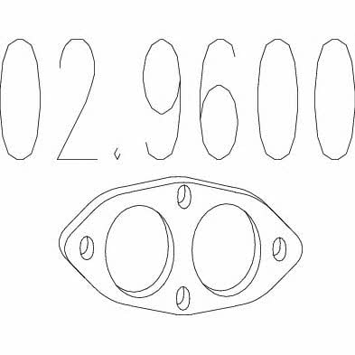 Mts 02.9600 Exhaust pipe gasket 029600