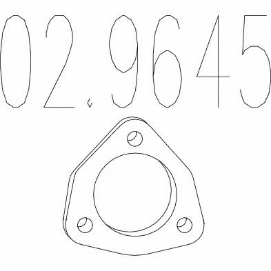 Mts 02.9645 Exhaust pipe gasket 029645