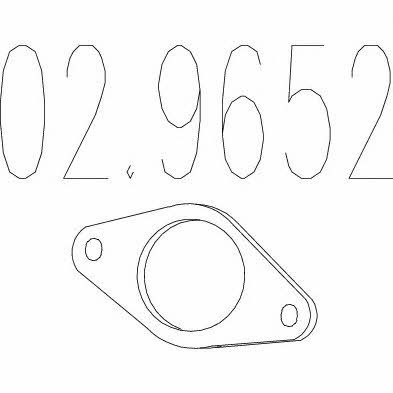 Mts 02.9652 Exhaust pipe gasket 029652