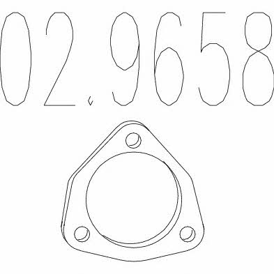 Mts 02.9658 Exhaust pipe gasket 029658