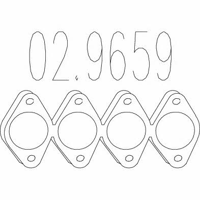 Mts 02.9659 Exhaust pipe gasket 029659