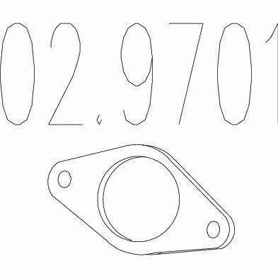 Mts 02.9701 Exhaust pipe gasket 029701