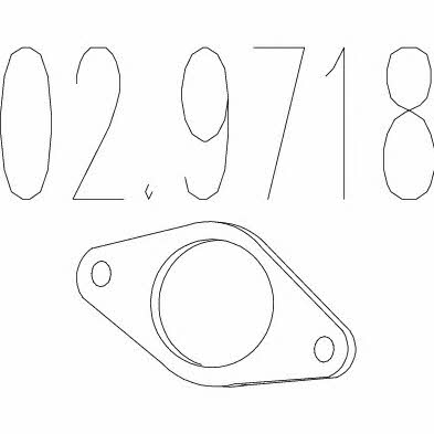 Mts 02.9718 Exhaust pipe gasket 029718