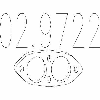 Mts 02.9722 Exhaust pipe gasket 029722