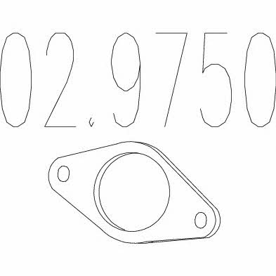 Mts 02.9750 Exhaust pipe gasket 029750