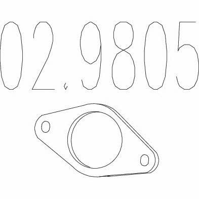 Mts 02.9805 Exhaust pipe gasket 029805