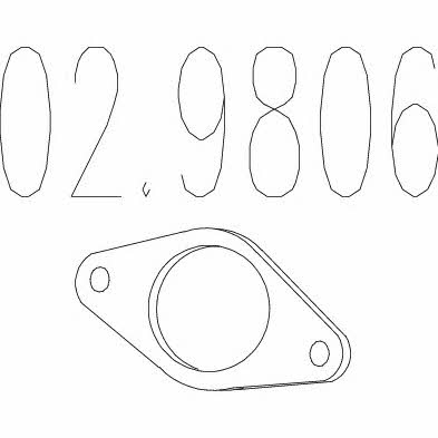 Mts 02.9806 Exhaust pipe gasket 029806