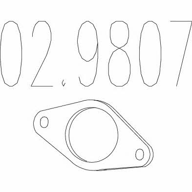 Mts 02.9807 Exhaust pipe gasket 029807