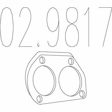 Mts 02.9817 Exhaust pipe gasket 029817