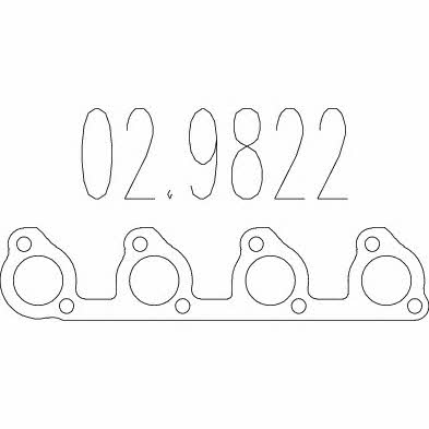 Mts 02.9822 Exhaust pipe gasket 029822