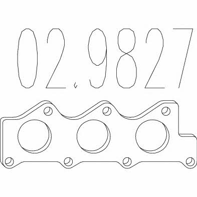 Mts 02.9827 Exhaust pipe gasket 029827