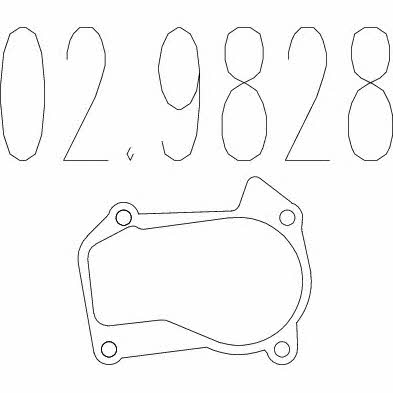 Mts 02.9828 Exhaust pipe gasket 029828