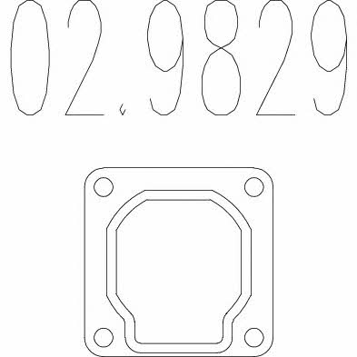 Mts 02.9829 Exhaust pipe gasket 029829