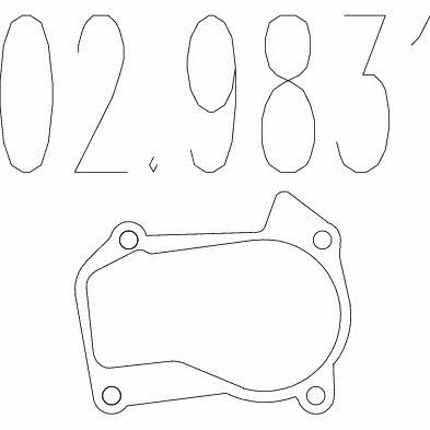 Mts 02.9831 Exhaust pipe gasket 029831