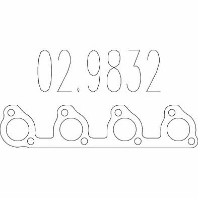 Mts 02.9832 Exhaust pipe gasket 029832