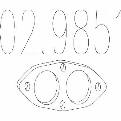 Mts 02.9851 Exhaust pipe gasket 029851