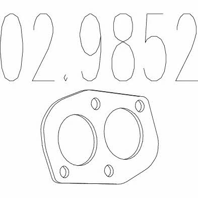 Mts 02.9852 Exhaust pipe gasket 029852