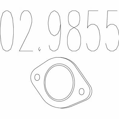 Mts 02.9855 Exhaust pipe gasket 029855