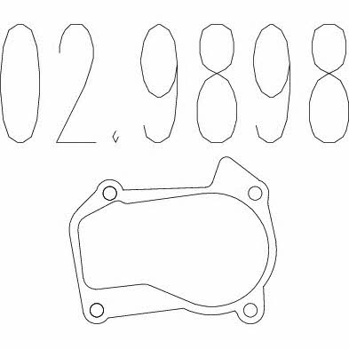 Mts 02.9898 Exhaust pipe gasket 029898
