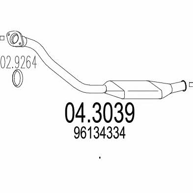 Mts 04.3039 Catalytic Converter 043039