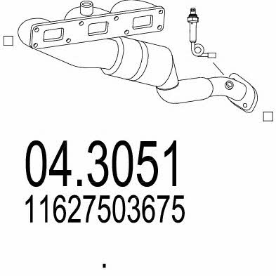 Mts 04.3051 Catalytic Converter 043051