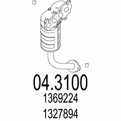 Mts 04.3100 Catalytic Converter 043100